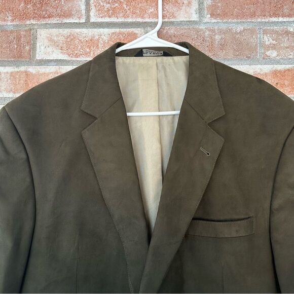 Jos. A. Bank Sport Coat Blazer Brown Suede Men’s 46 R 2 Button - Picture 2 of 12